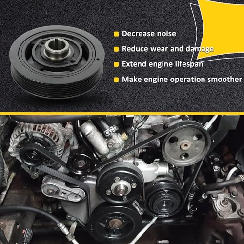Harmonic Balancer Crankshaft Pulley 594-198 Compatible with Toyota Highlander Rav4 Matrix Solara Camry Corolla Harmonic Balancer For Scion Tc 2005-2010 Xb 2008-2015 1340700H010 - size: For Toyota Camry 2002-2009