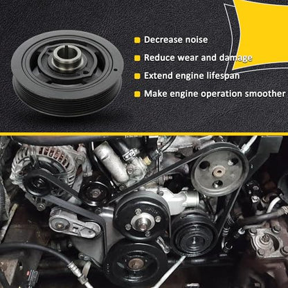 Harmonic Balancer Crankshaft Pulley 594-198 Compatible with Toyota Highlander Rav4 Matrix Solara Camry Corolla Harmonic Balancer For Scion Tc 2005-2010 Xb 2008-2015 1340700H010 - size: For Toyota Camry 2002-2009