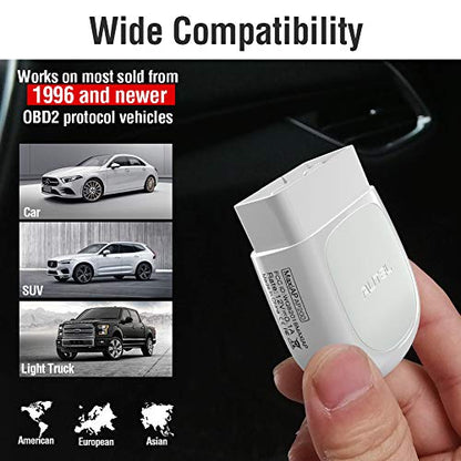 Autel AP200(HT200) Bluetooth OBD2 Scanner, Code Reader with Full Systems Diagnoses and 19 Service Functions, Mini Size Version of MK808 Diagnostic, Vehicle Scan Tool for iPhone & Android Devices