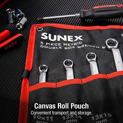 Sunex Tools 9950M Metric Double Box Wrench Set, 5 Piece - style: Metric Double Box Wrench Set