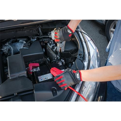 Performance Tool W1675 10ft 4GA Lighted Jumper Cables - Tangle-Free, Heavy Duty Clamps, Suitable for Trucks, SUVs, and Other Large Vehicles - style: 4GA x 10' (220 AMP) W/LEDs