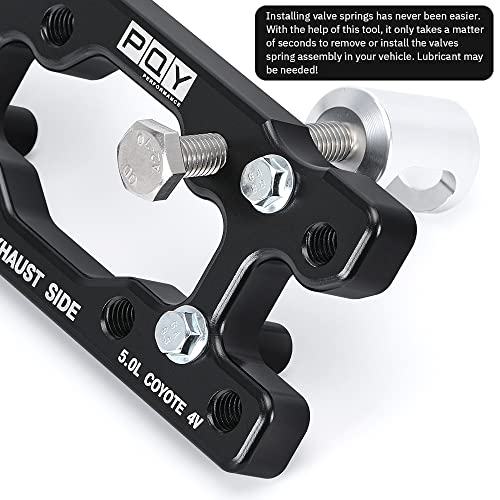 Engine Valve Spring Compressor Tool Compatible with Modular Ford F-150 5.0L Mustang Coyote 4 Valve Engine Trac Magnetic Screw Retainer Black - color: black