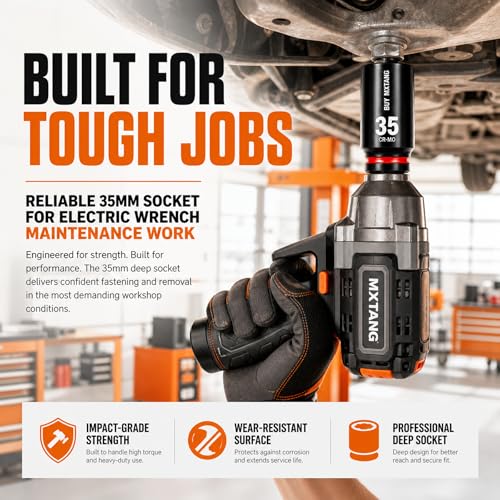 1/2" 9PCS Socket Set, Axle Nut Socket, Impact Socket 1/2 Drive Socket 29mm,30mm,31mm,32mm,33mm,34mm,35mm,36mm,38mm Socket,6 Point - size: 1/2" 9PCS Socket Set Metric
