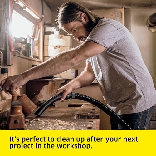 KÄRCHER Shop Vacuum WD 3, 4.5 Gal, 2.8 Peak HP, 26 ft Reach, Wet Dry Vacuum Cleaner, Blower Function, Crevice Tool, Floor Nozzle, Great for Car Cleaning - style: WD 3