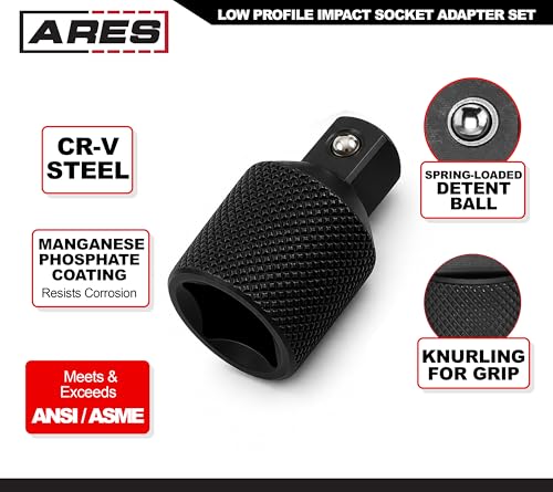 ARES Impact Adapters - size: 5-Piece Low Profile Adapter/Reducer Set