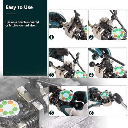 Professional Brake Line Flaring Tool, 45 Degree Set, Single Double and Bubble Flares Tool Kit for Steel, Copper Tube