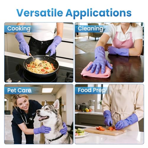 Borje Disposable Nitrile Gloves, Cooking, Cleaning, Food Safe - color: Iris Blue of 100, size: Large