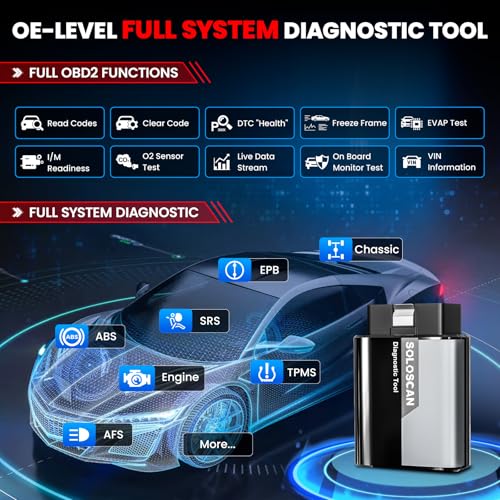KINGBOLEN Soloscan for Land Rover Jaguar OBD2 Scanner Bluetooth | No Subscriptions Lifetime Update, All Reset Service, Bidirectional Scan Tool for iOS & Android, Full System Car Scanner
