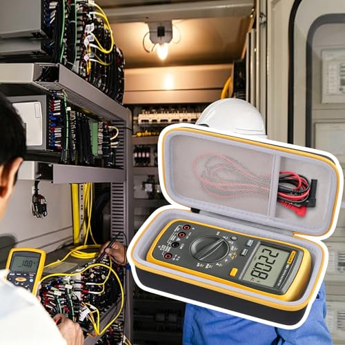 khanka Hard Case for Fluke 15B+/ 17B+/ 117/115/ 87V/ 88V/ 101 Digital Multimeter, Protective Storage Bag - Black（Case Only