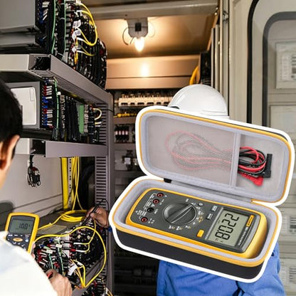 khanka Hard Case for Fluke 15B+/ 17B+/ 117/115/ 87V/ 88V/ 101 Digital Multimeter, Protective Storage Bag - Black（Case Only