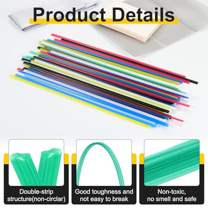 HARFINGTON 2set(10pcs) Plastic Welding Rods 8inch PVC Welding Strips Welder Rods for Car Bumper Kayak Daily Repair Plastic Welder Car Bumpers, Green - color: Green, size: 8inch