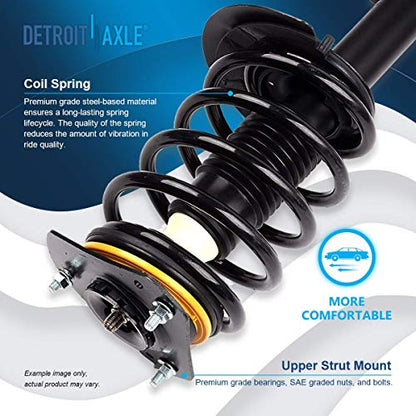 Detroit Axle - Front 4pc Struts Sway Bars for 02-07 Buick Rendezvous, 01-05 Pontiac Aztek, 2 Struts w/Coil Spring 2 Stabilizer Sway Bars 2001 2002 2003 2004 2005 2006 2007 Replacement Suspension Kit - size: 4QS2400016/Sway Kit