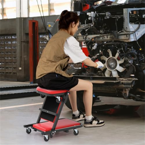 Car Repair Slider Tool, Mechanic Creeper, Rolling Repair Cart with Wheels, Garage Creeper for Under Vehicle Work, Low Profile Shop Cart, Under Car Repair Creeper, Auto Mechanic Rolling Bench