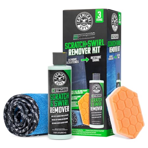 Chemical Guys, Insynchro Scratch & Swirl Remover Hand Polishing Kit, 8 oz - style: 8 Fl Oz + Pad & Towel Kit