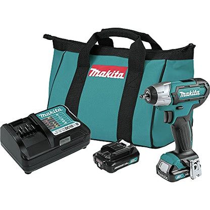 Makita WT04R1 12V max CXT® Lithium-Ion Cordless 1/4" Impact Wrench Kit (2.0Ah) - size: One Size