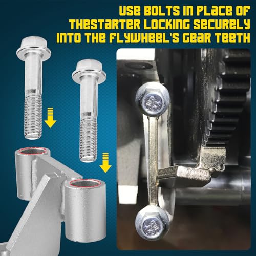 Chelhead Flywheel Holder with 8.8 Bolts LS Flywheel Locking Tool Silver | Compatible with 4.8 5.3 5.7 6.0 6.2 LS1 LS2 LS3 LS6 Chevy LSX Camaro, Corvette, Trans am, GTO, G8, CTS V, GM Trucks LS Engine - color: Silver