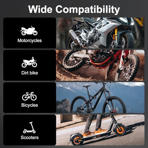 14.5" Tire Spoons Kit, Tire Changing Tool for Motorcycles, Dirt Bikes, Bicycles, Tire Install Removal Tool Set with 3 Tire Irons, 2 Rim Protectors, Tire Bead Holder Hook, Valve Core Tool, Bag