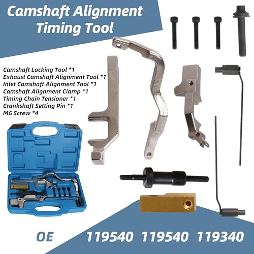 Timing Chain Camshaft Alignment Locking Timing Tool Kit Fit for Mini Cooper 2007-2012 with Engine N12 N14 1.6L 1598CC L4 DOHC Turbocharged Replace N14B16 11317516088 119540