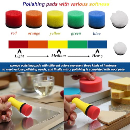 279PCS 1Inch Sanding Discs and Drum for Dremel Tool Accessories,60-10000 Grit Hook and Loop Sandpaper for Polishing Kit,Sanding Bits kit for Resin/Rock/Making Jewelry Polishing - size: 1inch-KIT