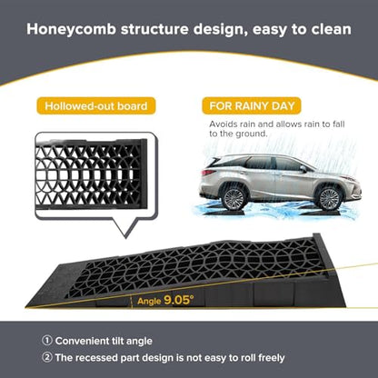 Low Profile Car Service Ramp with Anti-Slip Blocks, Portable Car Race Ramp, for Vehicle Oil Changes, Maintenance 2 Pack B - color: B