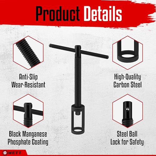 WETT Valve Spring Compressor Set, Engine Valve Spring Clamp Removal Tool with Valve Lappers, C Clamp Jaw, Hand Lever, Collet Pusher Adapters, Compatible with Car, Motorcycle, ATV, Engine Repair