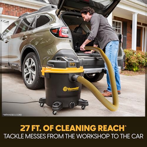 Vacmaster Professional Beast Series 16-Gallon 6.5 Peak HP Wet/Dry Vacuum- VJH1612PF 0203 - size: 16 Gallon