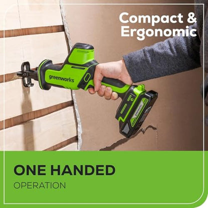 Greenworks 24V 5pcs Brushless Power Tool Combo kit: 310 in. -lbs Drill Driver, 1950 In. Ibs Impact Driver, Reciprocating Saw, Circular Saw, Flashlight With 3×2Ah Batteries & 2×Fast Charger - size: 5PCS Combo Kits