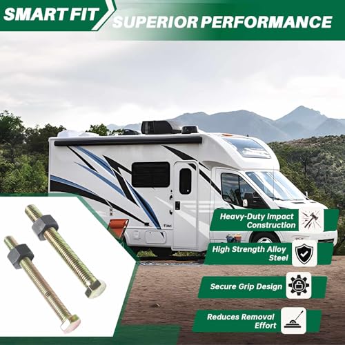 78834 Impact Rated Wheel Hub Removal Tool Bolt & Nuts Kit for All Automotive Wheels with 2 Press Feet, 2 M12 & 2 M14 Bolts and Nuts