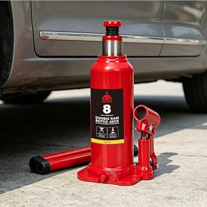 Jack Boss Bottle Jack 8 Ton (16,000 LBs) Hydraulic Car Jack, Fit for Auto Truck Repair and House Lift, AS90804X - size: 8T