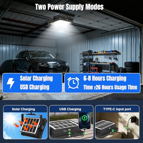400W Solar 32000MAh Rechargeable Work Light, 400 LED 32000LM Portable Flood Light with Stand＆Dimming Function, IP66 Waterproof 3 Modes LED Job Site Lighting Flashlights for Mechanic Car - color: Yellow