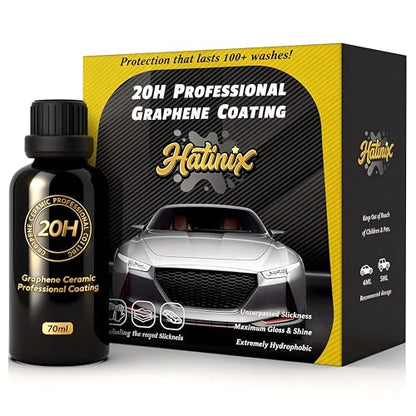 20H Graphene Ceramic Coating for Cars - 70ml, Professional Ceramic Coating | High Gloss Finish | Hydrophobic | Scratch & Protection | Easy To Use