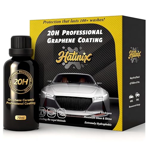 20H Graphene Ceramic Coating for Cars - 70ml, Professional Ceramic Coating | High Gloss Finish | Hydrophobic | Scratch & Protection | Easy To Use