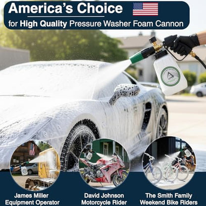DBR Tech® Foam Cannon for Pressure Washer | Pro Grade, 1.1mm Orifice, 1000-4000 PSI