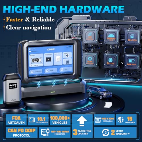 XTOOL IP919 AI-Assisted Diagnostic Scanner for Car, 2026 Topology Mapping Bidirectional Scan Tool, ECU Coding,8-Core Processor, 10*Faster, 51+ Resets, All System OBD2 Scanner, 3-Y Free Update
