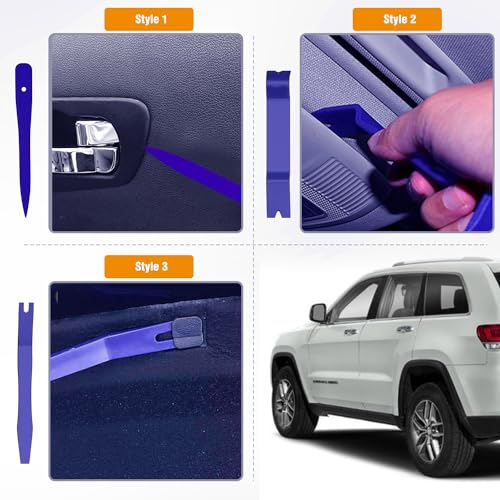 GOOACC 6PCS Auto Trim Removal Tool Kit No-Scratch Tool Kit for Car Audio Dash Window Molding Fastener Remover Tool Kit-Blue - color: Blue, size: 6PCS Trim Removal Tool