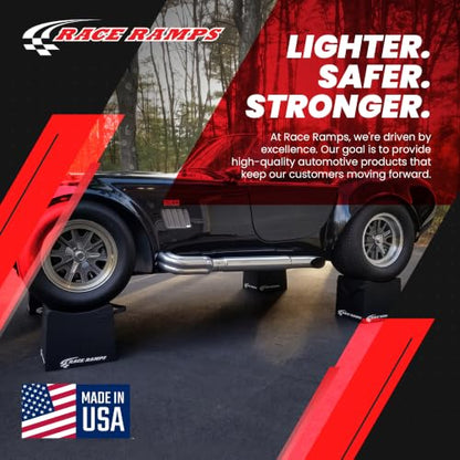 Race Ramps 2-Pack RR-WC-12 Car Wheel Cribs, Lightweight & Non-Scratch for Maintenance & Display, 12" - Portable Automotive Platform Riser for Oil Changes and Garage Use