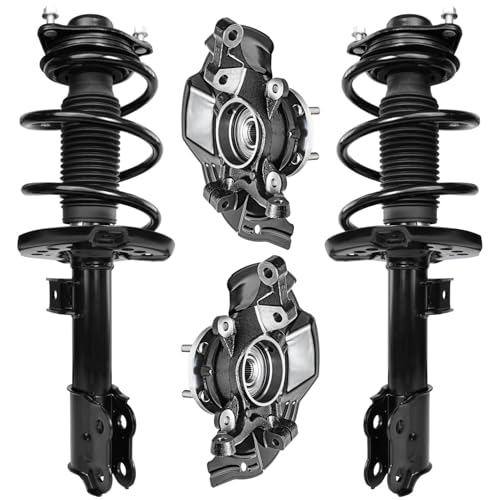 Detroit Axle - 2.0L Front Struts & Loaded Knuckle Kit for 2011 Kia Optima, 2 Steering Knuckles w/Wheel Bearing Hubs Assembly 2 Struts with Coil Spring Replacement Suspension Kit - size: 4QU47765/ Big strut kit