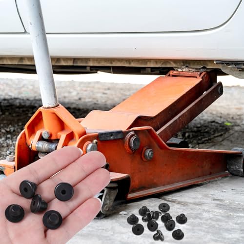 12 Pack Rubber Jack Oil Plug, Hydraulic Jack Oil Plug Flat-Head Rubber Hydraulic Filler Bung for Oil Reservoir Hole Black Jack Plugs Rubber for Oil Reservoir Filler Hole Jack Accessories