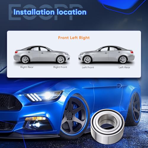 ECCPP 2-Piece 510078 Wheel Hub Bearing for Kia Spectra 2004-2009 | for Hyundai Tiburon 2003-2008 Pre-Greased Sealed - size: 510078*2