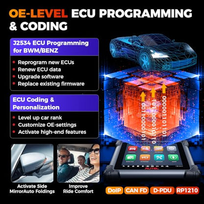 Autel MaxiSys Elite II PRO w/MV108S Scanner, 2-Year Free Update ($2590) | 2026 Elite 2 Pro w/ J2534 Programming & Coding as Ultra MS909 Up of MS908S PRO II MK908P, Motor TruSpeed, 3K+ Test, 45+ Reset