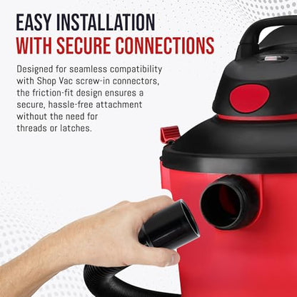 MP Maresh Products Vacuum Hose Replacement Compatible with Shop Vac Style Wet Dry Vacuum Cleaner - Crushproof Dust Collection Hose for Industrial and Commercial Use with Suction Control - 10' x 1-1/4" - size: 10 Foot Hose