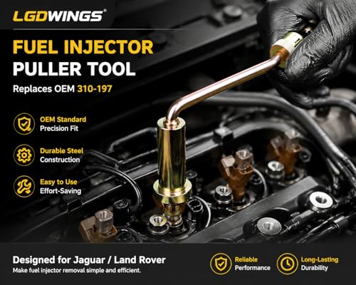 Fuel Injector Remover Installer Tool for OEM 310-197, Fuel Injector Puller Slide Hammer Specially Compatible with Land Rover 5.0L & Jaguar 3.0L Engines, Heavy Duty Petrol Injector Removal Kit
