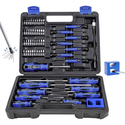 CARTMAN 59-Piece Precision Screwdriver Tool Set Magnetic Repair Storage Box | Precision screwdriver set with magnetizer for home, bicycle, office equipment, car repairs, electronics, and micro screw uses - style: 59 Piece New