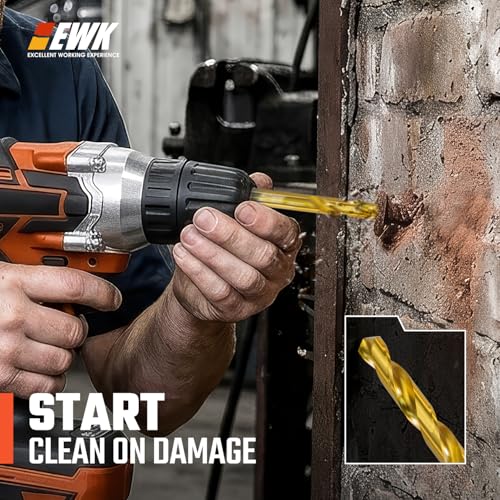 EWK 35-Piece Screw Extractor Set with Left-Hand Drill Bits, Spiral Screw Extractors, and Multi-Spline Removers for Stripped Screws, Broken Bolts, Rusted Fasteners, and Damaged Hex Heads - style: 35 Pcs Screw Extractor & Drill Bit