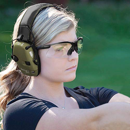xaegistac Shooting Glasses with Case-Safety Glasses Anti Fog | Z87.1 Certificated Impact Resistance Safety Glasses for Hunting Shooting Sports - color: Clear