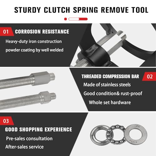 CHIFUN Clutch Spring Compressor Compression Tool Steel Compatible with Harley Softail Touring Sportster 1990-2017 XL 883 1200 48 Dyna Buell Models