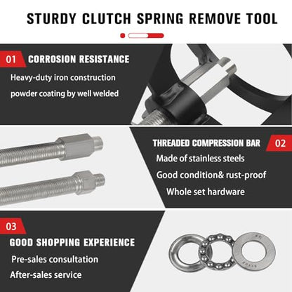 CHIFUN Clutch Spring Compressor Compression Tool Steel Compatible with Harley Softail Touring Sportster 1990-2017 XL 883 1200 48 Dyna Buell Models