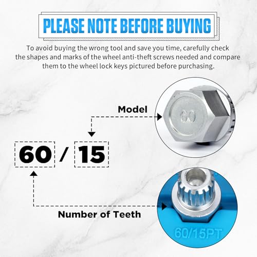 BELEY 23pcs Wheel Lock Lug Nut Remover Kit, Automotive Wheel Anti-Theft Screw Removal Key Socket Set with Adapter Compatible with VW (23pcs for VW)