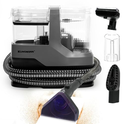 Carpet Spot Cleaner Machine, Mini Portable Upholstery & Couch Shampooer | 17KPa Suction, Deep Cleaning Compact Handheld Car Shampoo Machine for Sofa, Rug, Stairs & Pet Stains - color: Black