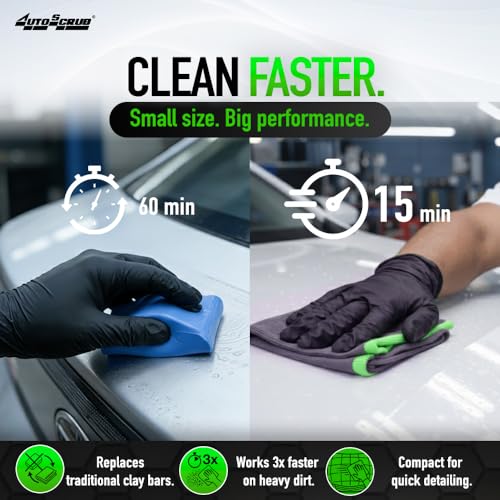Nanoskin AUTOSCRUB Surface Prep Towel - General Grade 7" x 7" - Patented Clay Bar Replacement Tool to Remove Embedded Contaminants Before Wax & Coating |for Painted Surface, Glass, Plastic, Metal, etc - style: General Grade 7" x 7"
